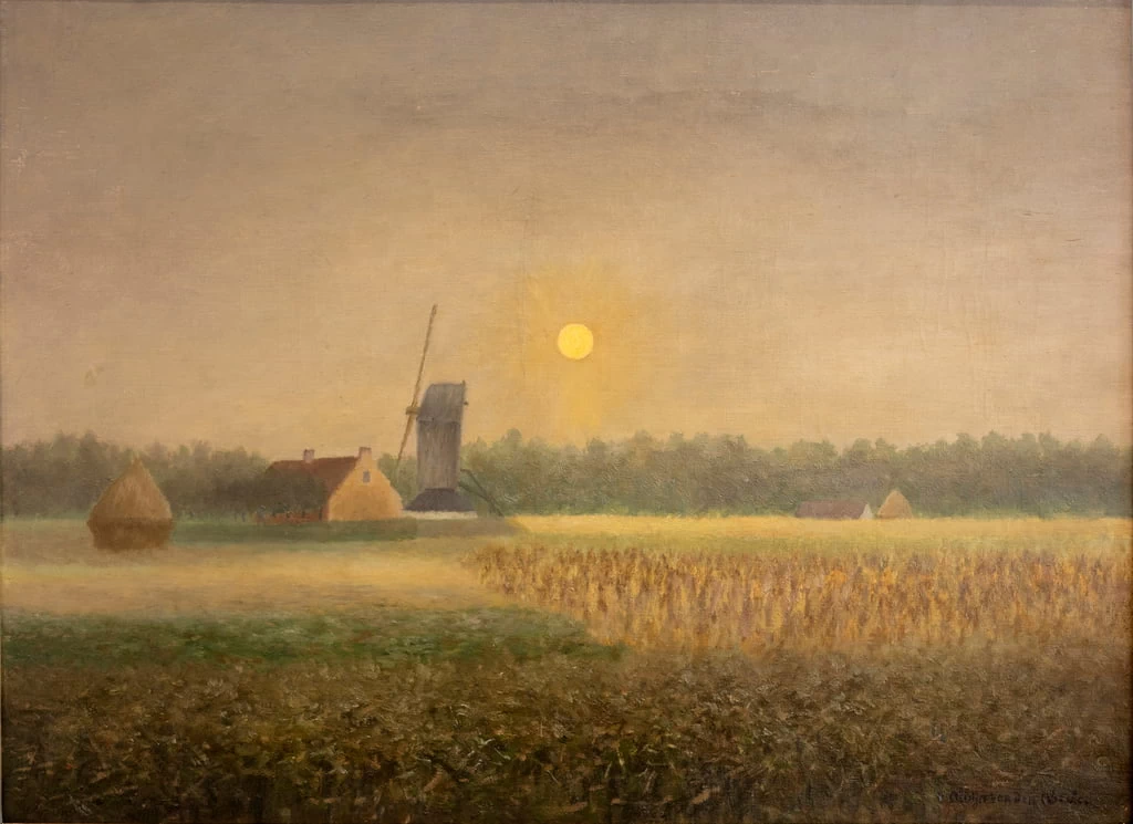 (Sint - Martens, Latem, 27 agosto 1835, Sint, Martens, Latem, 16 novembre 1918), Windmilla al Latem al chiaro di luna, Museum van Deinze en de Leiestreek, Deinze
